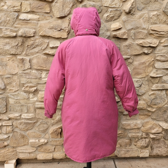 Vintage Columbia Pink Long Coat Woman's Size Large - Picture 6 of 11